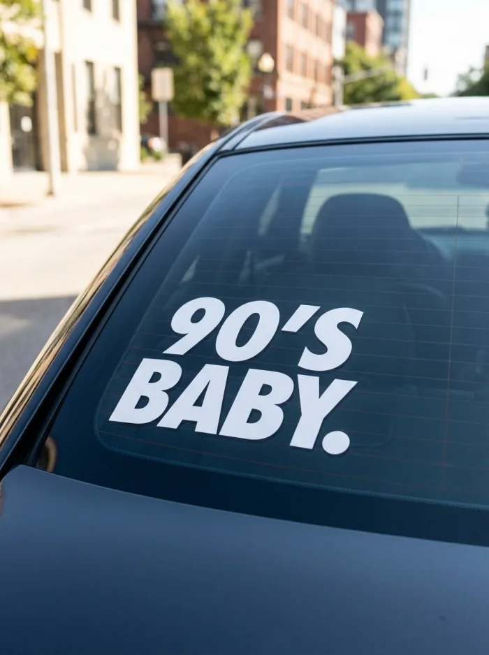 90's BABY hátsó szélvédő autómatrica